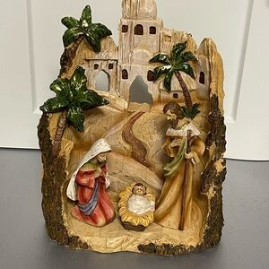 VTG Fontanini 1997 Holy Family in a Stable Structure Christmas Manger Nativity
